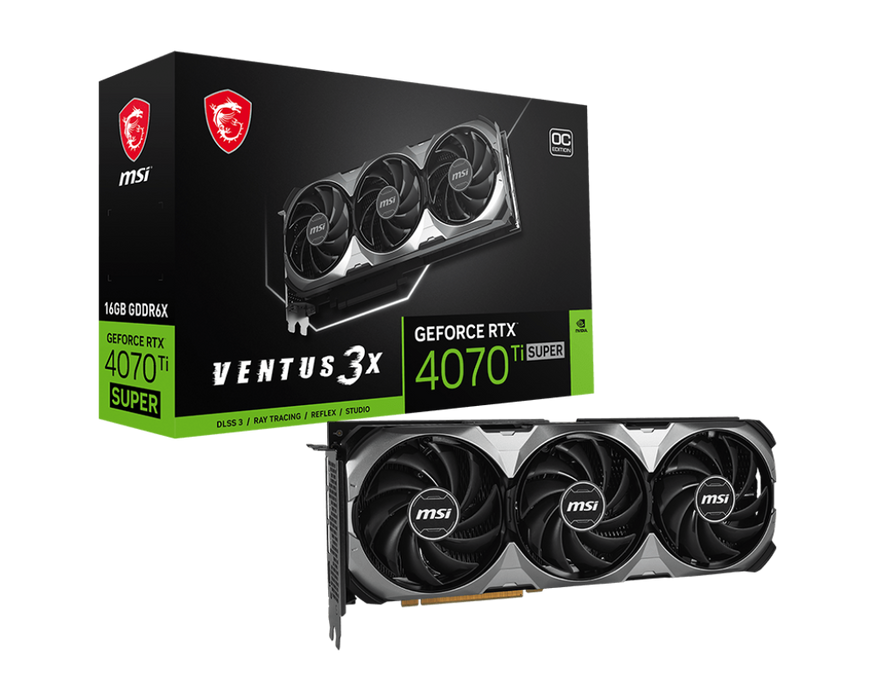 [-5% avec le code BTS24VGA] GeForce RTX 4070 Ti SUPER 16G VENTUS 3X OC