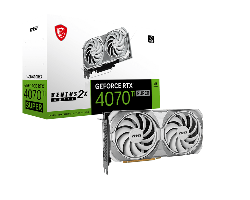 GeForce RTX 4070 Ti SUPER 16G VENTUS 2X WHITE