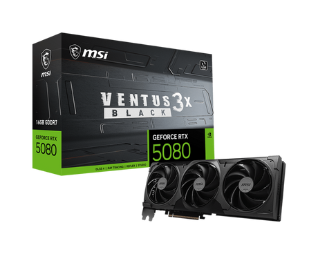 MSI GeForce RTX 5080 16G VENTUS 3X BLACK - Boutique en ligne officielle de MSI France