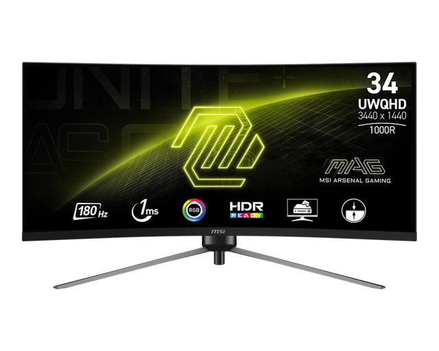 MAG 345CQR : 34" UWQHD Incurvé 1000R 180Hz FreeSync - Boutique en ligne officielle de MSI France