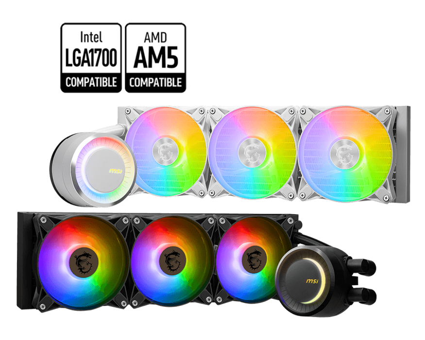 MAG CORELIQUID E360 WHITE : Watercooling, ARGB & FDB, Support AMD & Intel - Boutique en ligne officielle de MSI France
