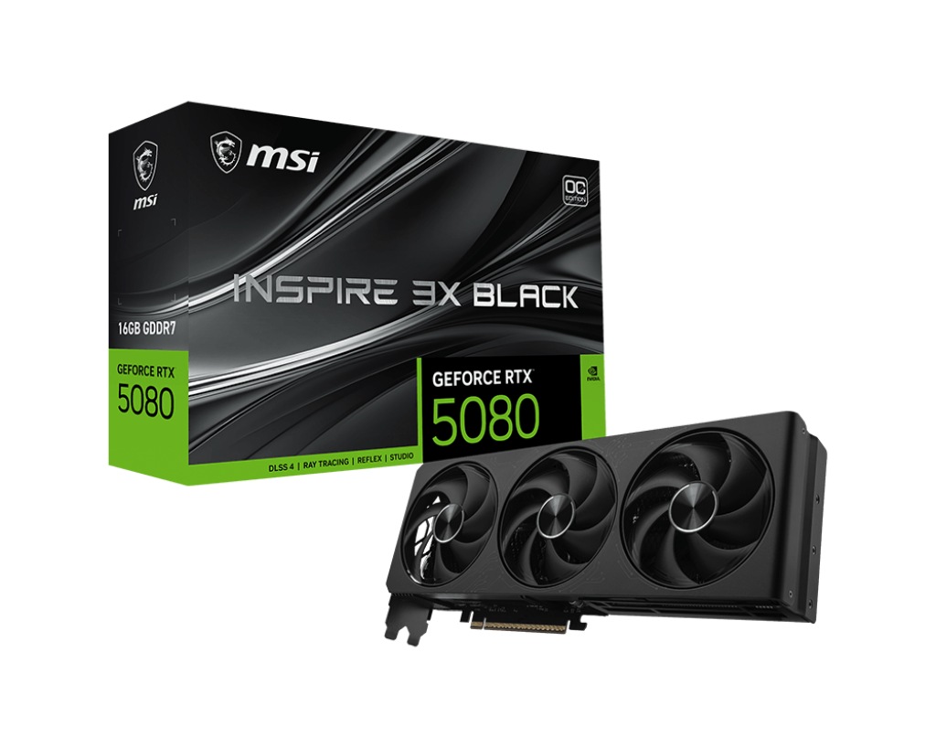 MSI GeForce RTX 5080 16G INSPIRE 3X OC BLACK
