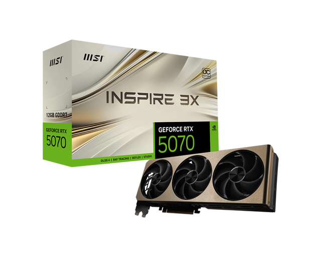 GeForce RTX 5070 12G INSPIRE 3X OC - Boutique en ligne officielle de MSI France
