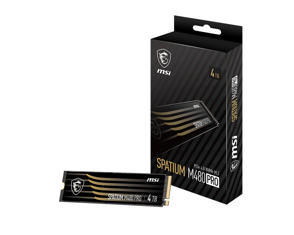 SSD | SPATIUM M480 PRO PCIe 4.0 NVMe M.2 4TB - Boutique en ligne officielle de MSI France