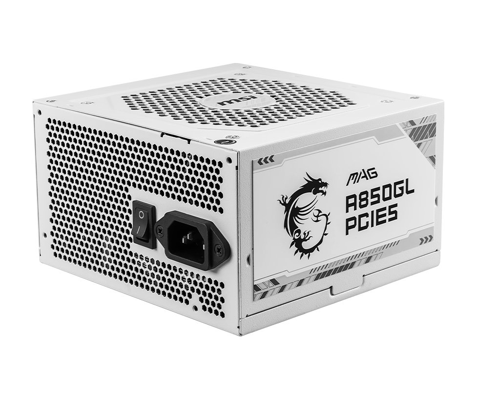 MAG A850GL PCIE5 WHITE - ATX 850W - 80+ GOLD FM - Boutique en ligne officielle de MSI France