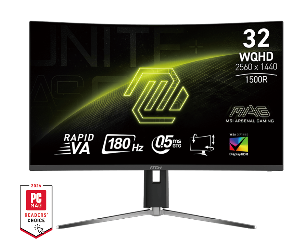 Écran Gamer | MSI MAG 32CQ6PF 32" 1500R Curved WQHD 180Hz 0.5ms - Boutique en ligne officielle de MSI France