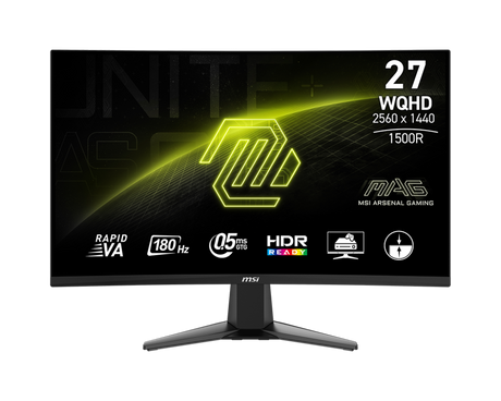 MAG 27CQ6F : 27" WQHD Incurvé 1500R 180Hz FreeSync - Boutique en ligne officielle de MSI France