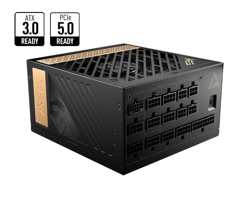 MEG Ai1300P PCIE5 : Alimentation, 1300W, 80 Plus Gold, ATX 3.0, Support GPU - Boutique en ligne officielle de MSI France