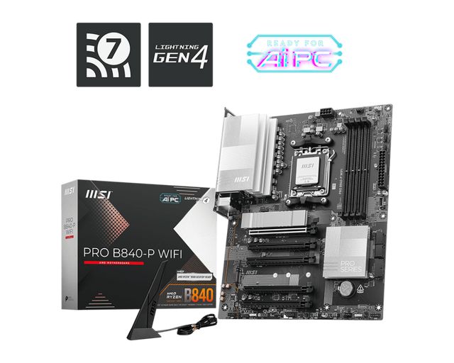 MSI Pro B840-P WiFi Gaming Motherboard
