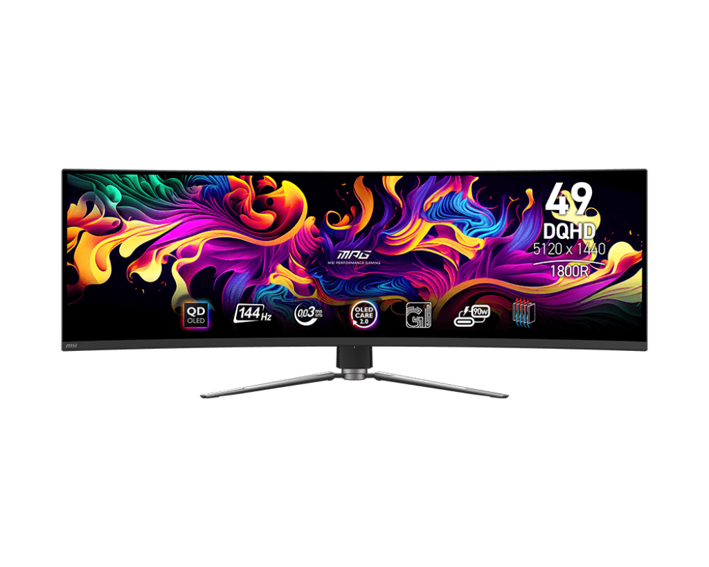 MPG 491CQP QD-OLED : QD-OLED 144Hz 1ms Incurvé 1800R Adaptive-Sync - Boutique en ligne officielle de MSI France