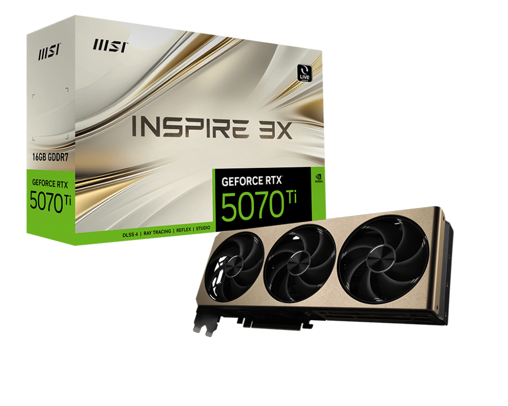 GeForce RTX 5070 Ti 16G INSPIRE 3X - Boutique en ligne officielle de MSI France