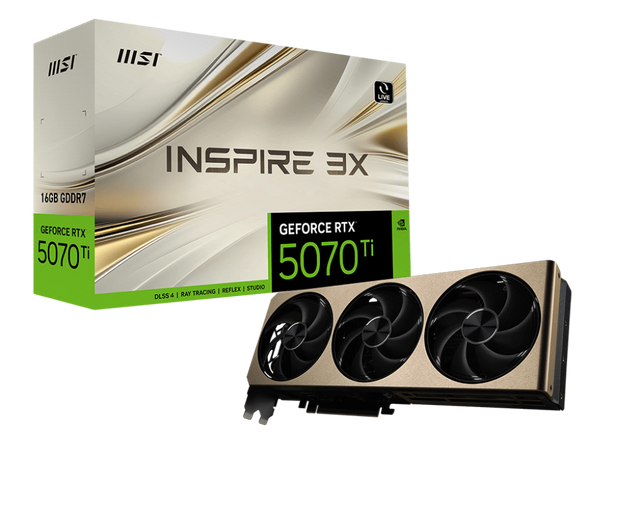GeForce RTX 5070 Ti 16G INSPIRE 3X - Boutique en ligne officielle de MSI France