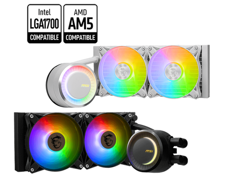 MAG CORELIQUID E240 WHITE : Watercooling, ARGB & FDB, Support AMD & Intel - Boutique en ligne officielle de MSI France