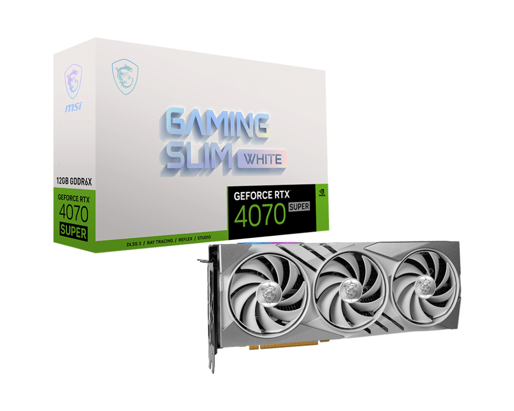 [Code STEAM 40€ offert] GeForce RTX 4070 SUPER 12G GAMING SLIM WHITE - Boutique en ligne officielle de MSI France