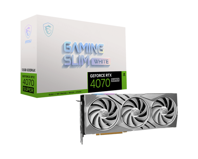 [Code STEAM 40€ offert] GeForce RTX 4070 SUPER 12G GAMING SLIM WHITE - Boutique en ligne officielle de MSI France