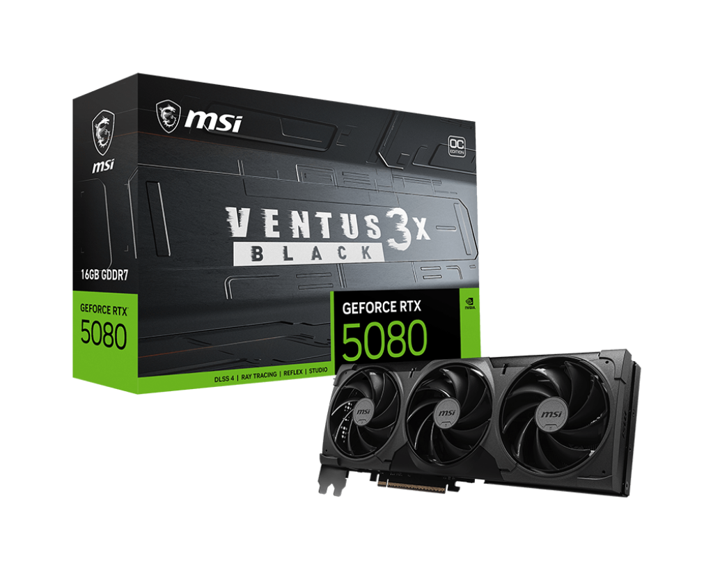 MSI GeForce RTX 5080 16G VENTUS 3X OC BLACK