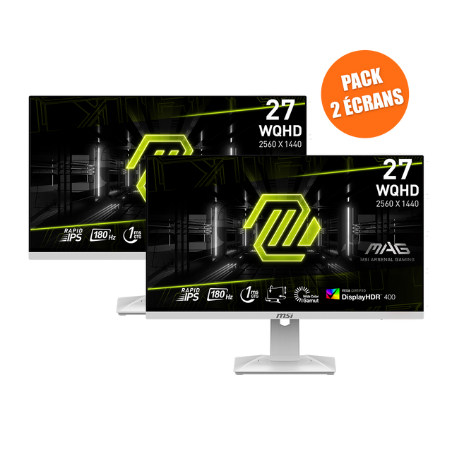 Pack de 2 Écrans Gamer | MAG 274QRFW - Boutique en ligne officielle de MSI France
