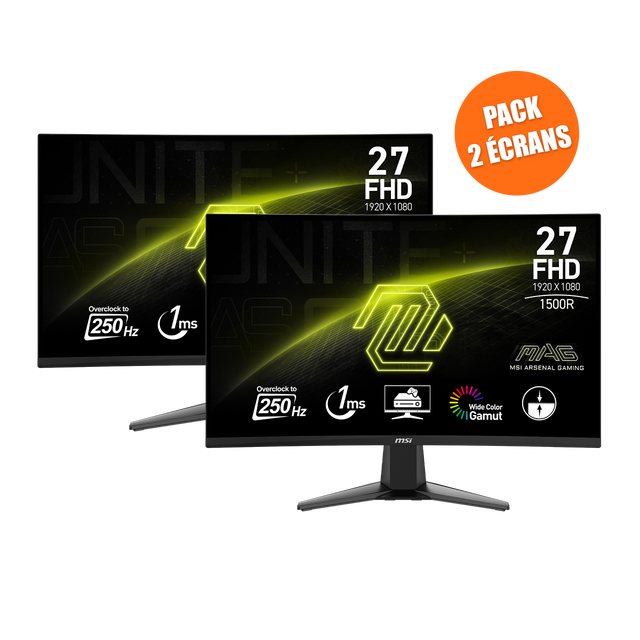 Pack de 2 Écrans Gamer | MAG 27C6X - Boutique en ligne officielle de MSI France