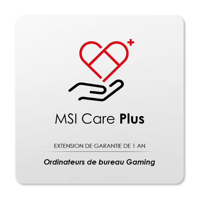 1 an - Extension de garantie pour ordinateurs de bureau de série Gaming, Prestige et Creator - Boutique en ligne officielle de MSI France