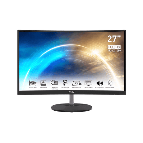 PRO MP271CA | Écran 27'' - VA - Full HD - 75Hz - FreeSync - Courbure 1500R - Boutique en ligne officielle de MSI France