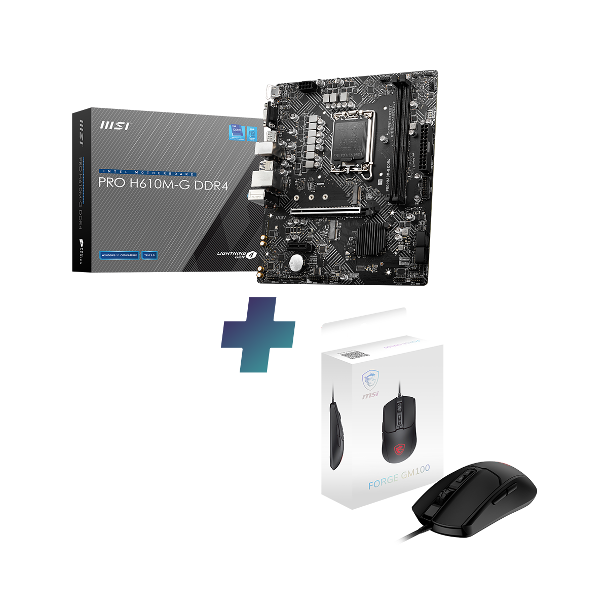 MSI PRO H610M-G DDR4 + MSI FORGE GM100 offerte