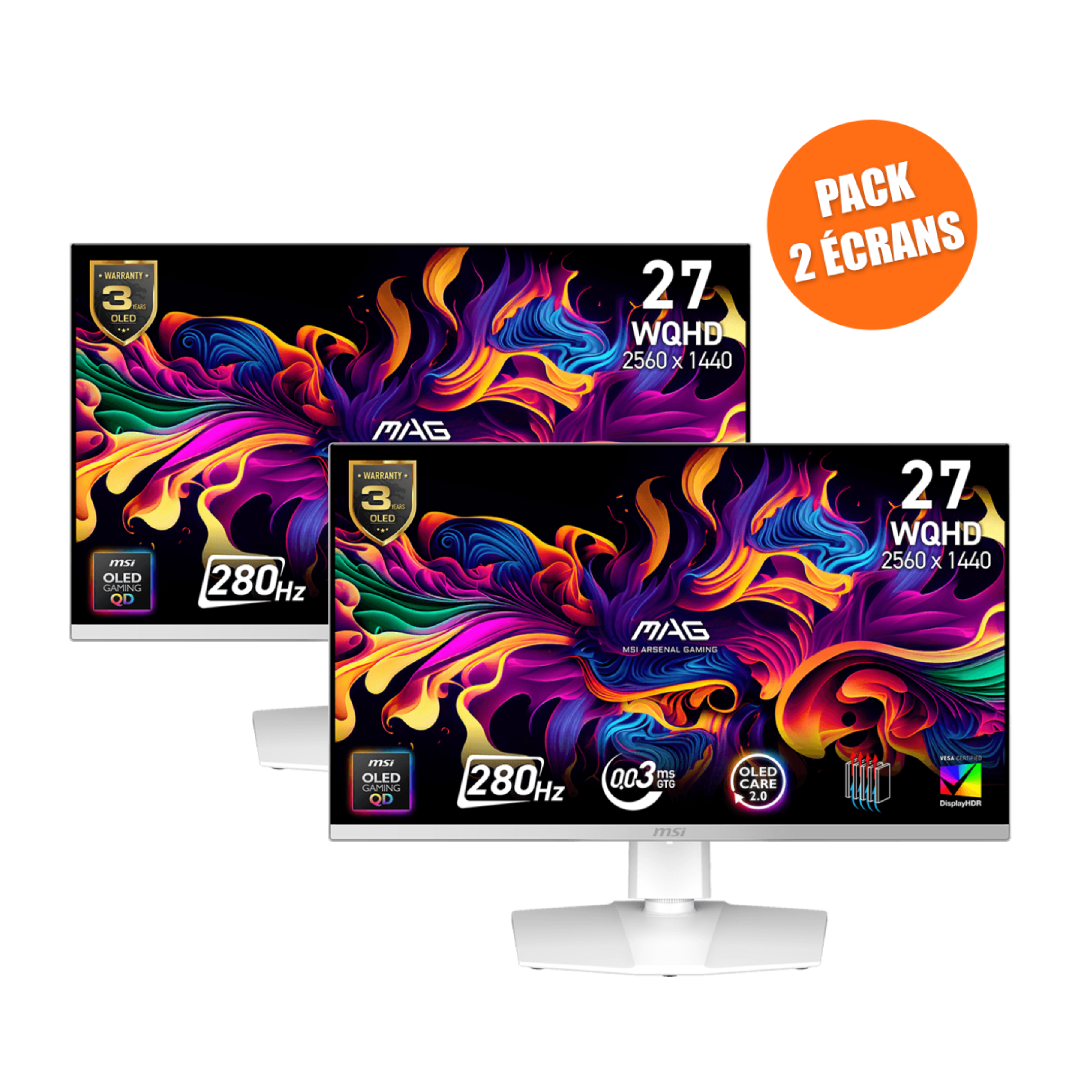Pack de 2 Écrans Gamer | MAG 272QPW QD-OLED X28