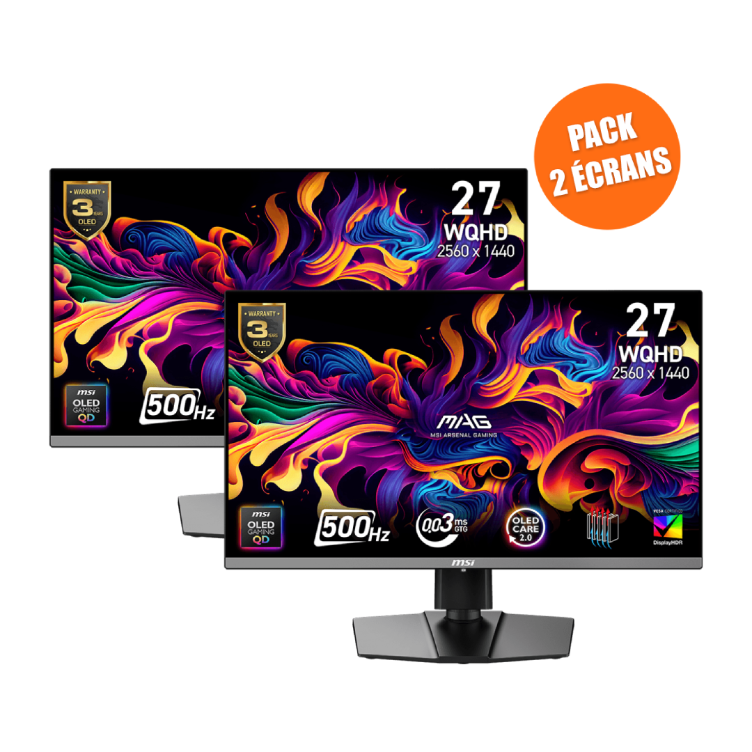 Pack de 2 Écrans Gamer | MAG 272QP QD-OLED X50