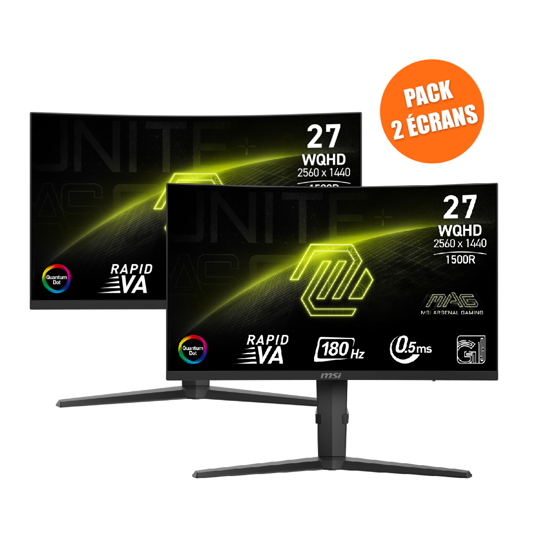 Pack de 2 Écrans Gamer | MAG 275CQRF QD E2