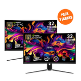 Pack de 2 Écrans Gamer | MAG 321CUP QD-OLED