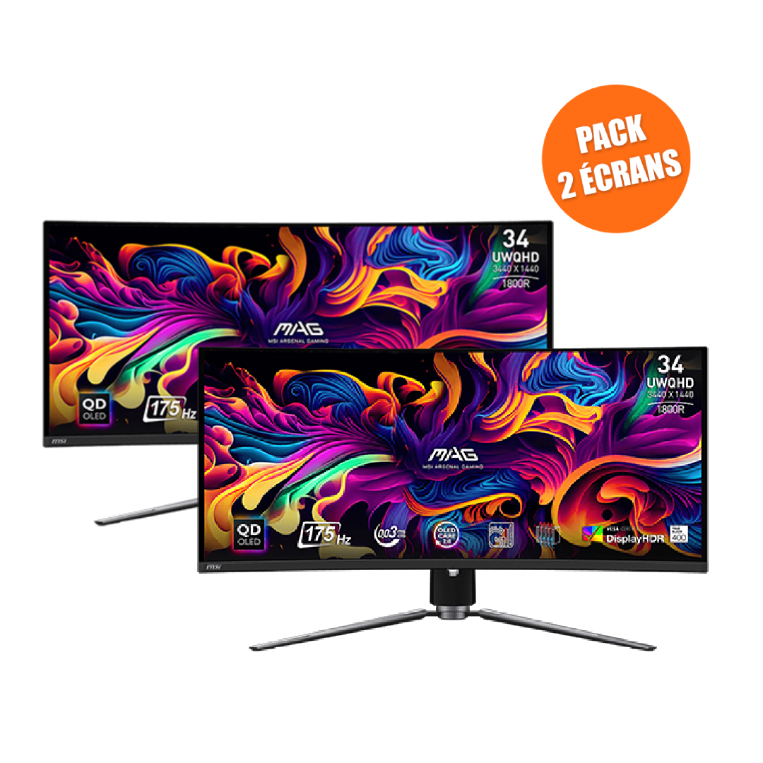 Pack de 2 Écrans Gamer | MAG 341CQP QD-OLED