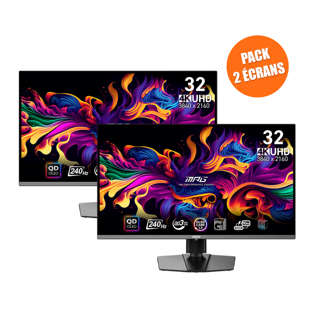 Pack de 2 Écrans Gamer | MPG 321URX QD-OLED