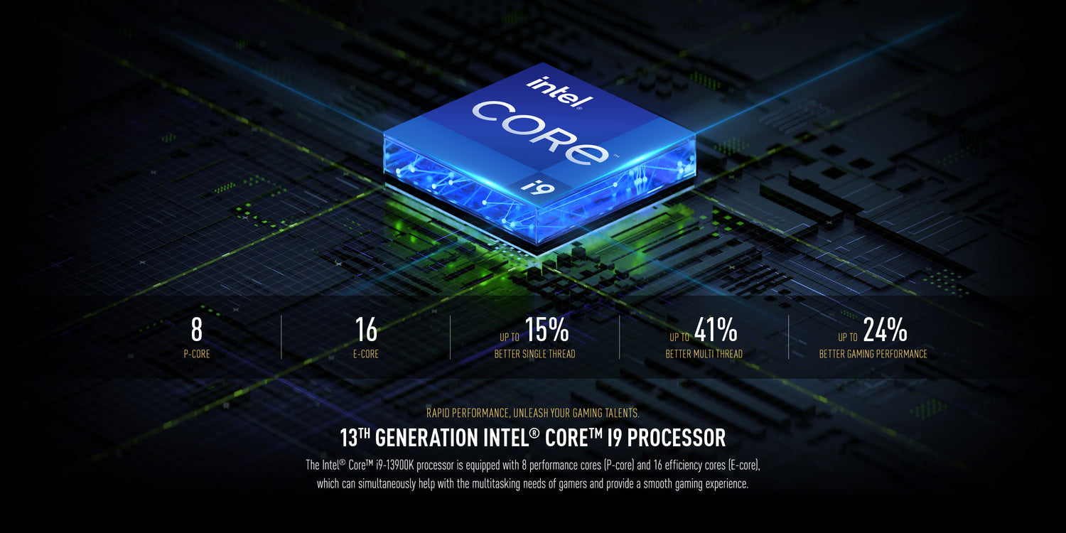 Des performances rapides pour libérer tous vos talents de joueurProcesseur Intel® Core™ i9 de 13ème génération