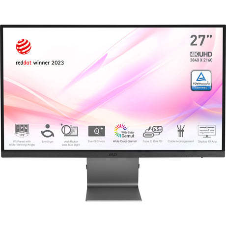 Modern MD271UL | Écran 27'' - IPS - 4K UHD - 60Hz - MSI Eye-Q - Boutique en ligne officielle de MSI France