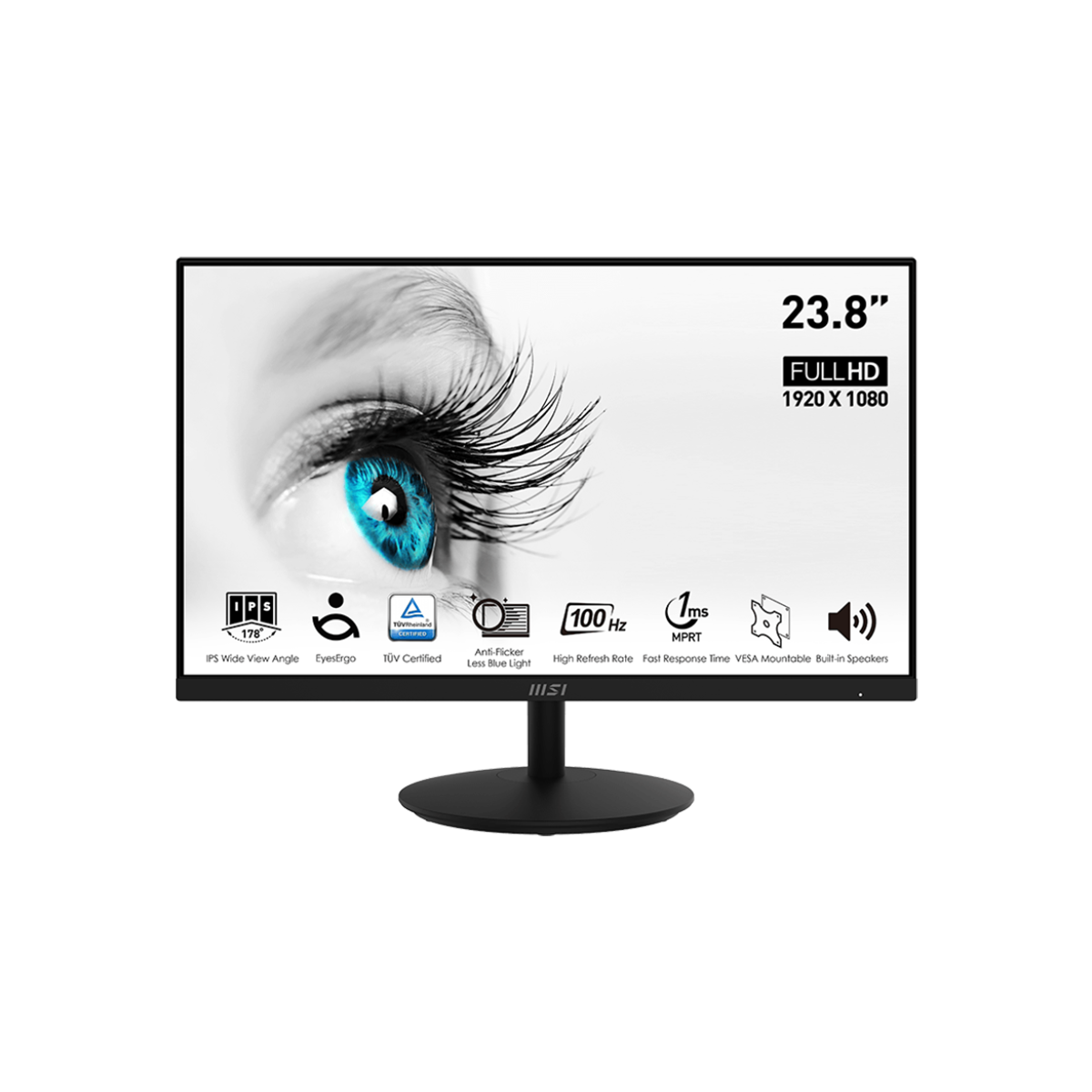 PRO MP242A | Écran 24'' - IPS - Full HD - 100Hz - Haut-parleurs intégrés - Boutique en ligne officielle de MSI France