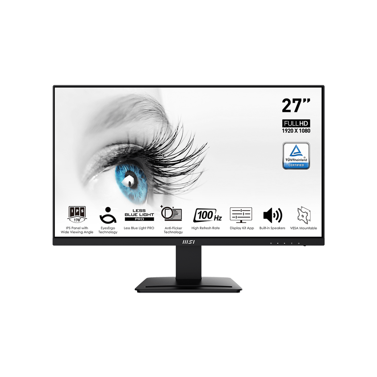 PRO MP273A | Écran 27'' - IPS - Full HD - 100Hz - Haut-parleurs intégrés - Boutique en ligne officielle de MSI France