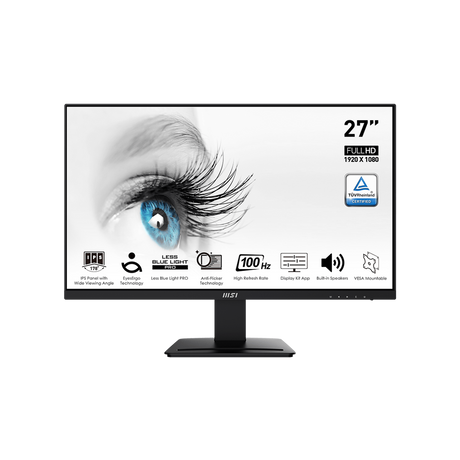 PRO MP273A | Écran 27'' - IPS - Full HD - 100Hz - Haut-parleurs intégrés - Boutique en ligne officielle de MSI France