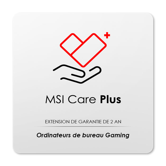 2 ans - Extension de garantie pour ordinateurs de bureau de série Gaming, Prestige et Creator - Boutique en ligne officielle de MSI France