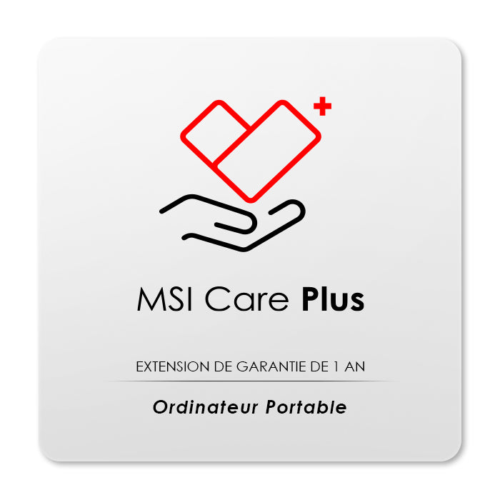 1 an - Extension de garantie pour ordinateurs portables - Boutique en ligne officielle de MSI France