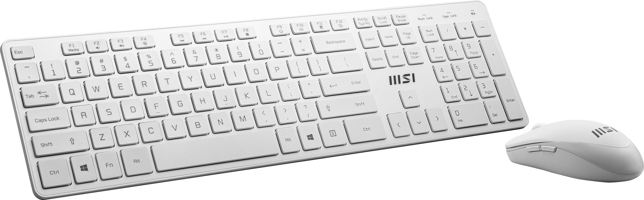 RF1430-WT | Ensemble clavier et souris sans fil - Blanc